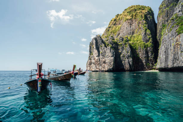 istock Longtail boat near Maya Bay in Thailand, Phi Phi Island 1135834038