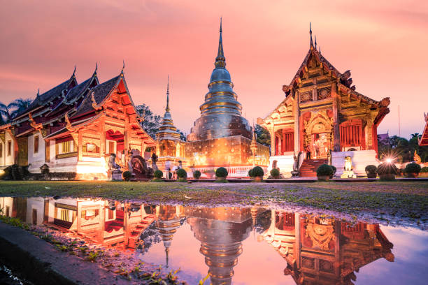 istock Wat Phra Singh Temple in Chang Mai, Thailand 1135835376