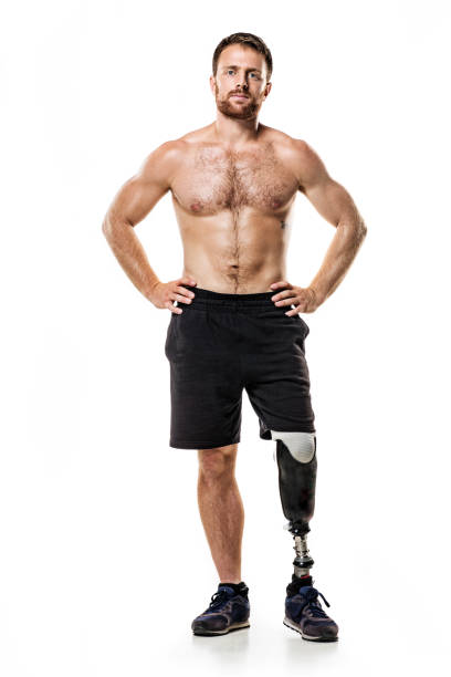istock Athletic Handsome amputee male in a studio shot 1135840274