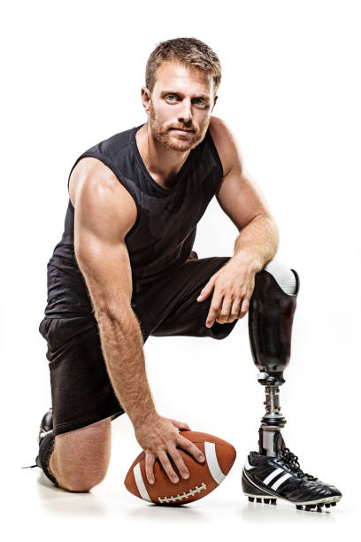 istock Athletic Handsome amputee male in a studio shot 1135840381