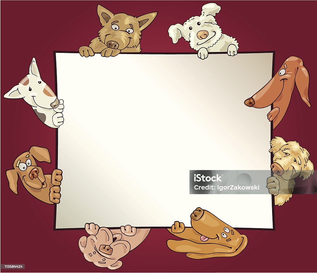 frame com cães - Royalty-free Amizade arte vetorial