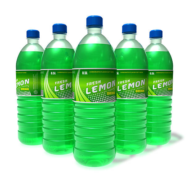 istock Set of lemon drinks in plastic bottles 113584763