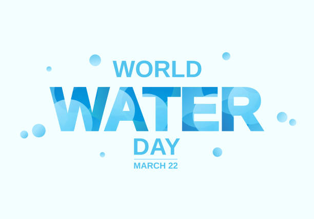 ilustrações, clipart, desenhos animados e ícones de poster abstrato do dia da água do mundo. ilustração do vetor. - dia da agua