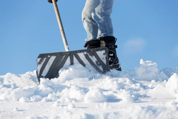 istock Shoveling Snow Off A Roof 1135848330
