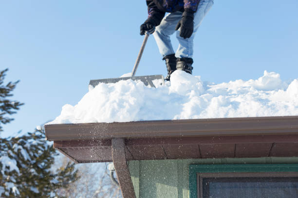 istock Shoveling Snow Off A Roof 1135848334