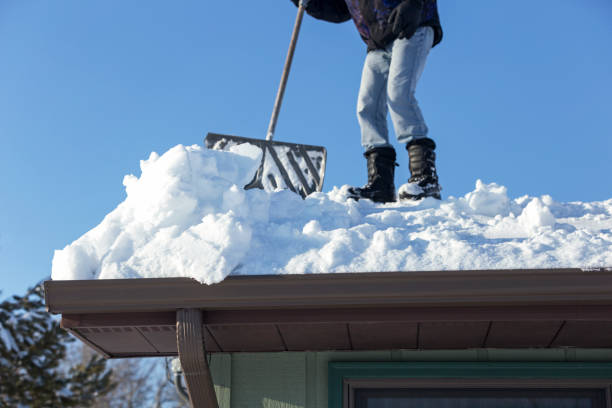istock Shoveling Snow Off A Roof 1135848342