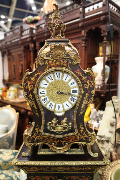 istock Huge floor-standing Vintage clock with Roman numerals 1135859898