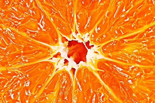 Closed up orange fruit.