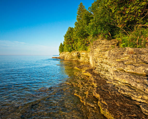 istock Rocky Coast at Cave Point on Lake Michigan 1135870145