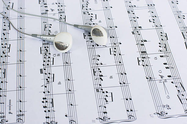 istock Headphones on Sheet Music 113587255