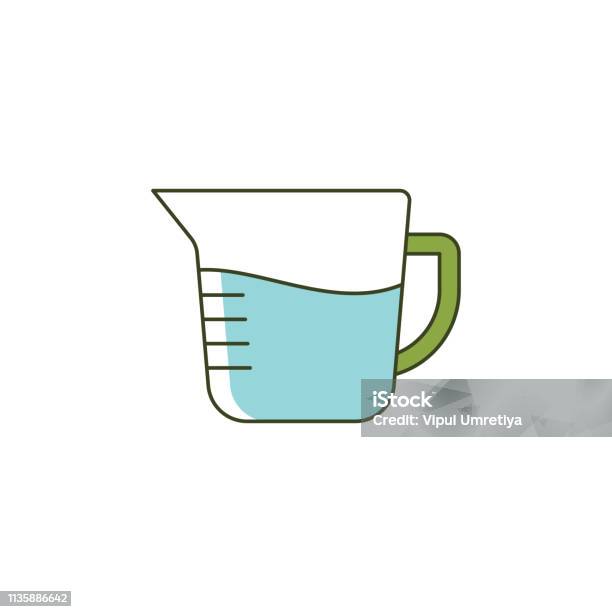 Measuring Jug Cup Icon Stock Illustration - Download Image Now - Water, Measuring Cup, Jug