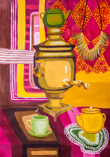 istock Children's gouache painting 