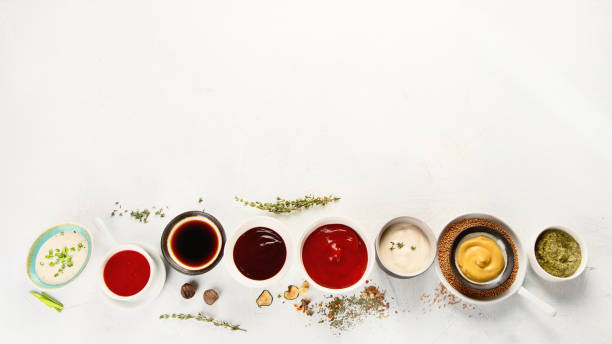 istock Bowls of various sauces 1135886934