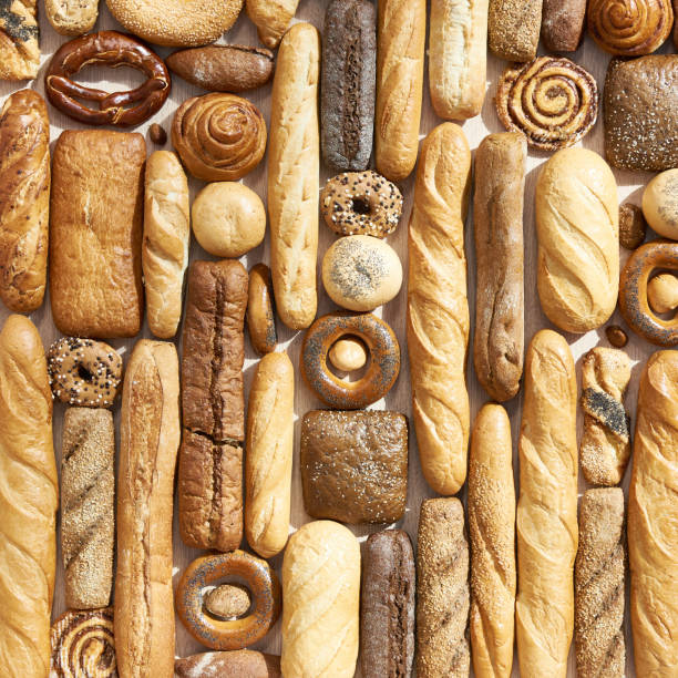 istock Bread loaves, buns and pastries 1135889676