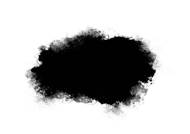 istock Black color graphic patches graphic brush strokes design effect element for background 1135891685