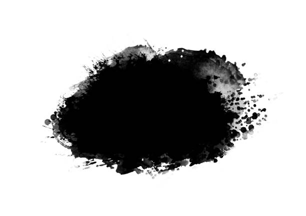 istock Black color graphic patches graphic brush strokes design effect element for background 1135891726