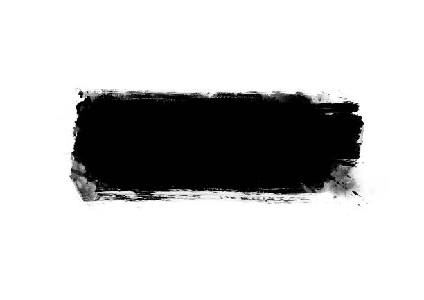 istock Black color graphic patches graphic brush strokes design effect element for background 1135892378