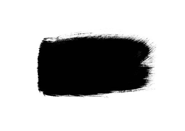 istock Black color graphic patches graphic brush strokes design effect element for background 1135892746