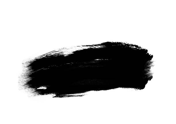 istock Black color graphic patches graphic brush strokes design effect element for background 1135892803
