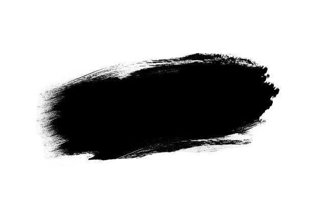 istock Black color graphic patches graphic brush strokes design effect element for background 1135892811