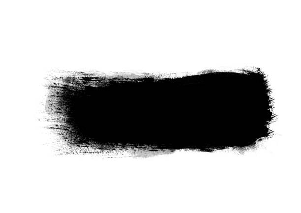 istock Black color graphic patches graphic brush strokes design effect element for background 1135893680