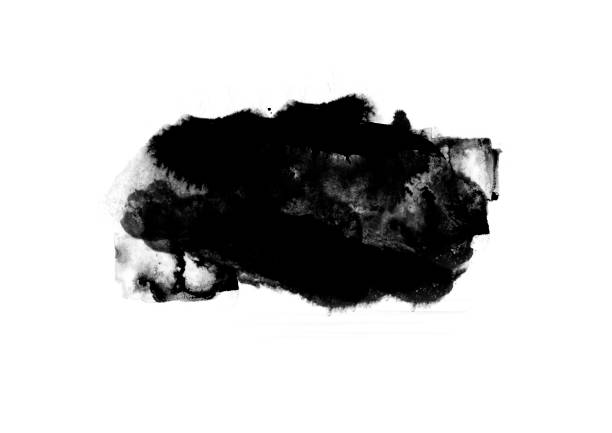 istock Black color graphic patches graphic brush strokes design effect element for background 1135893788