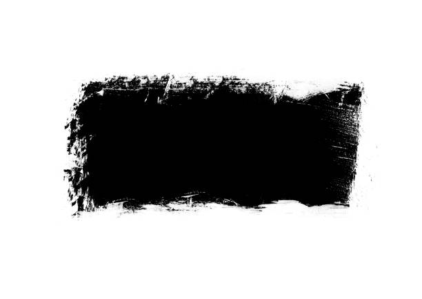 istock Black color graphic patches graphic brush strokes design effect element for background 1135893837
