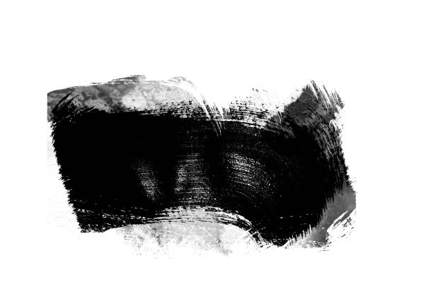 istock Black color graphic patches graphic brush strokes design effect element for background 1135893846