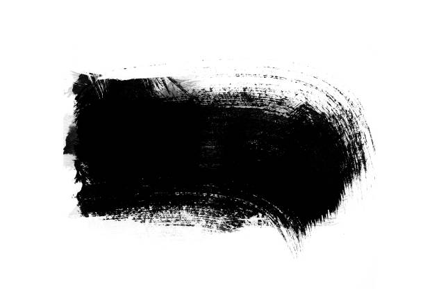 istock Black color graphic patches graphic brush strokes design effect element for background 1135893890