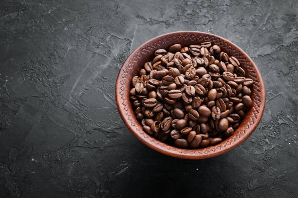 istock Coffee beans. Top view. Free space for your text. 1135894857