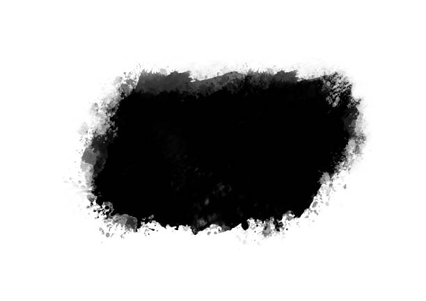 istock Black color graphic patches graphic brush strokes design effect element for background 1135896217