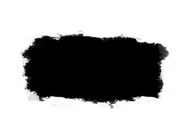 istock Black color graphic patches graphic brush strokes design effect element for background 1135897394