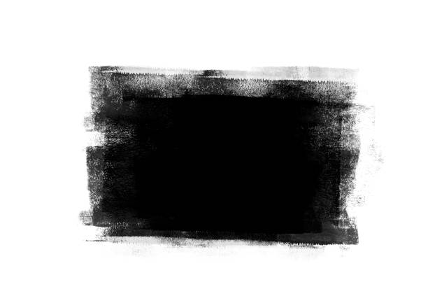 istock Black color graphic patches graphic brush strokes design effect element for background 1135897457