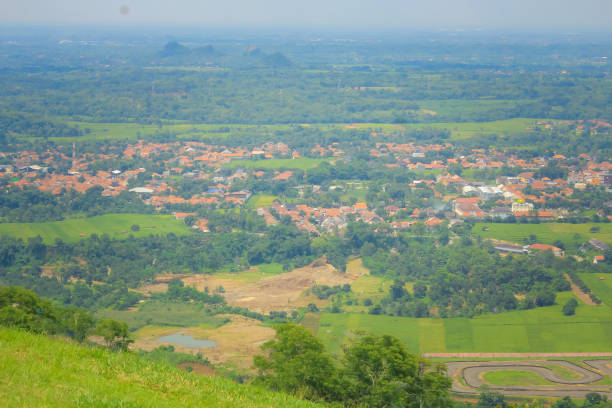 istock rice field and village 1135900813