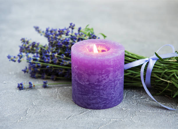 istock fresh lavender flowers and candle 1135907511