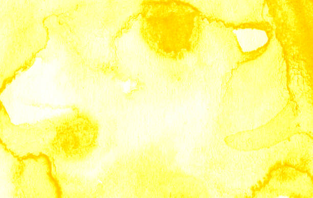 istock Vibrant Yellow watercolor frame with torn strokes and stripes. Abstract background for design, layouts, patterns. 1135908355