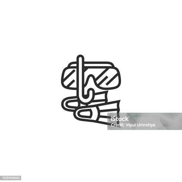 Diving Equipment Icon Stock Illustration - Download Image Now - Snorkeling, Harpoon, Bubble