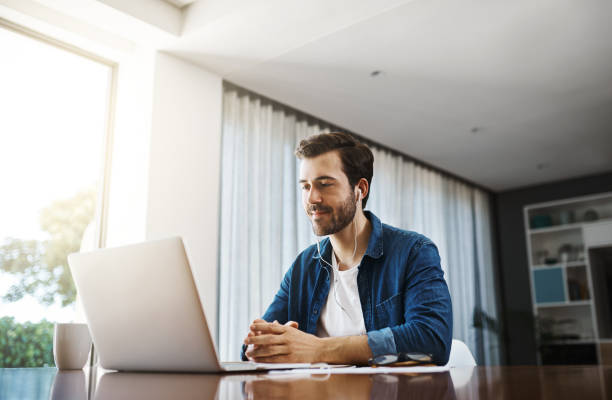 istock He's always connected to his clientele even at home 1135911866