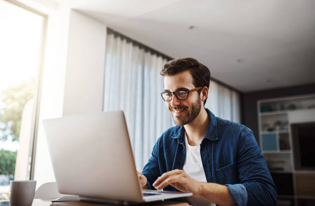 istock He's happy at the amount of work he's done today 1135911878