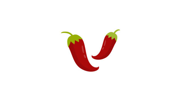 Red Chilies Icon Red Chilies Icon serrano chili pepper stock illustrations