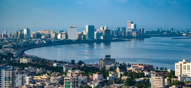 Mumbai Aerial View 05 Overview of Mumbai city maharashtra photos stock pictures, royalty-free photos & images