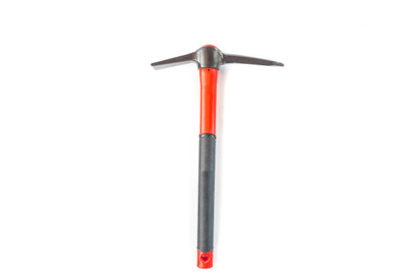 Short chipping hammer isolated on white background with tip and chisel used by mason and tilers for demolitions and construction works or suitable for camping, gardening, and metal detector. Work tool also called martellina catania 400