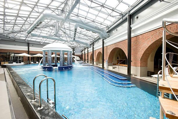 istock swimming pools in a spa hotel 113591805