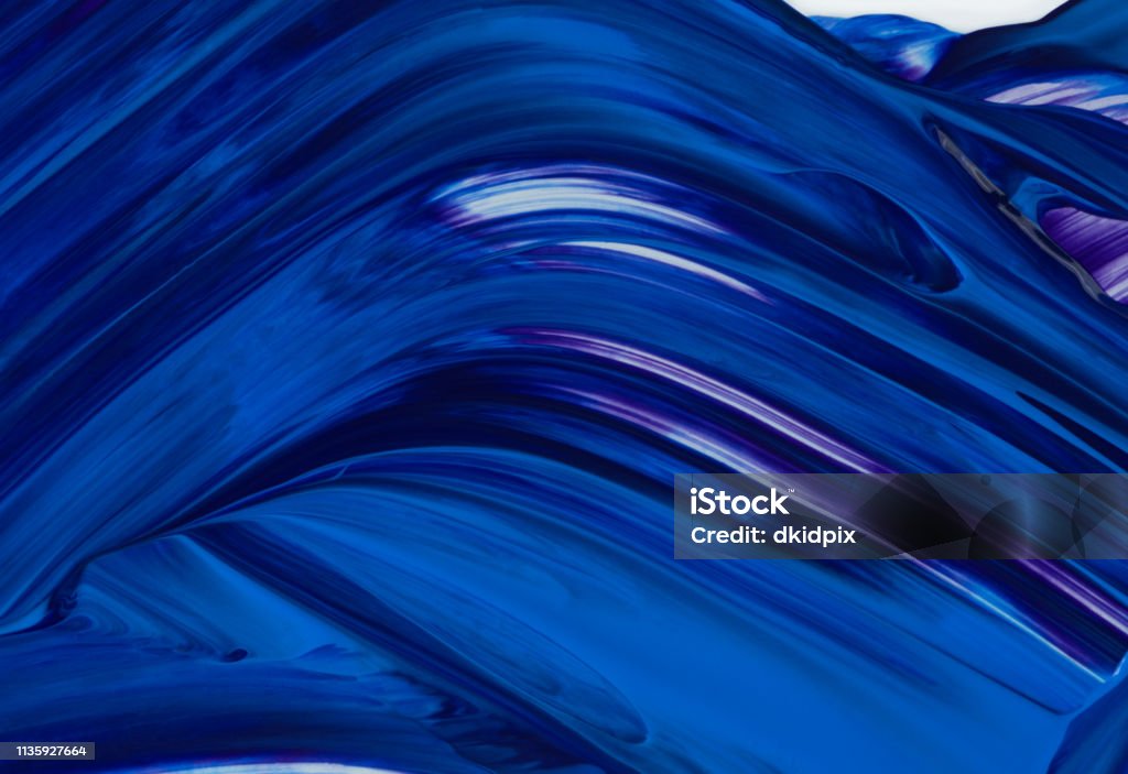 Random Patterns Blue Blue Pattern Stock Photo - Download Image Now - Drop, Dye, Striped - iStock