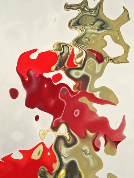 istock Bottle of sparkling wine with red award ribbon - digitally distorted image 1135933468