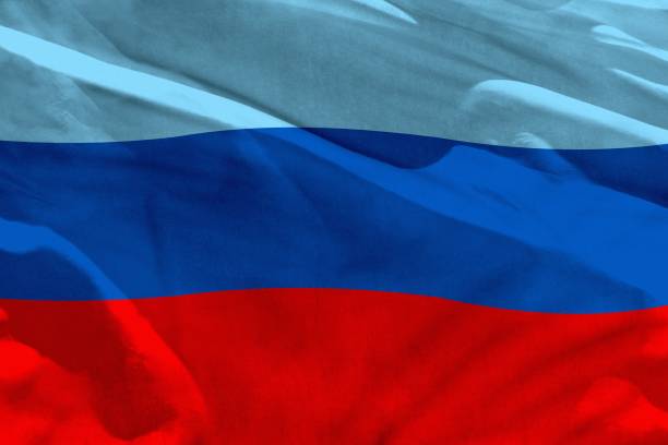 istock Waving Luhansk Peoples Republic flag for using as texture or background, the flag is fluttering on the wind 1135933486