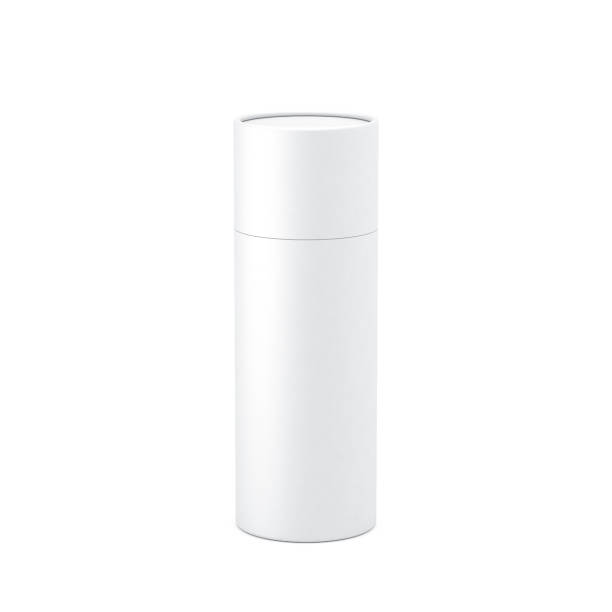 White paper tube tin can Mockup