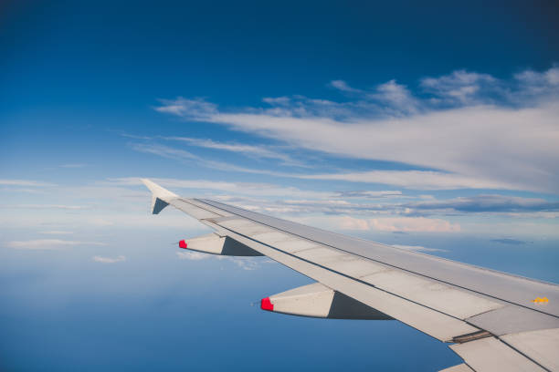 istock Blue sky and Aircraft Wing 1135935201