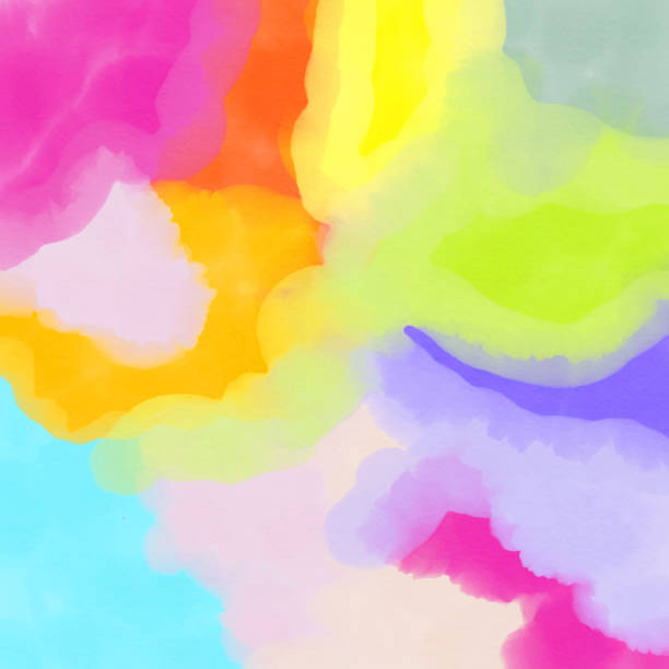 istock Abstract Watercolour Background with Bright Color Brush Strokes. 1135945835