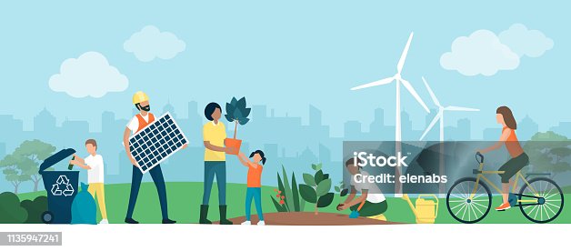 istock People and sustainable eco-friendly lifestyle 1135947241